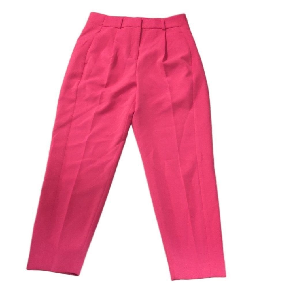 Express Express Pink Flamingo Pleated Dress Pants Size 4R Size 27" / US 4 / IT 40 - 3 Thumbnail
