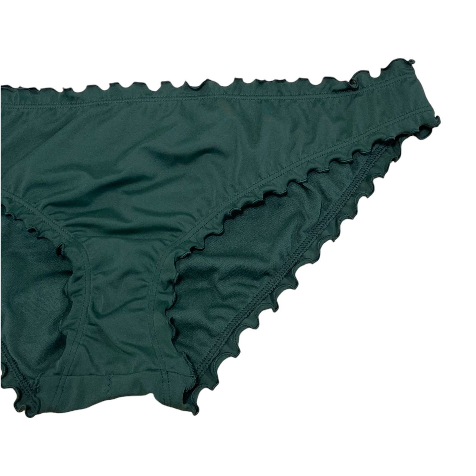 Other Shade & Shore - Women's Ruffle Cheeky Bikini Bottom - Green Size ONE SIZE - 12 Thumbnail