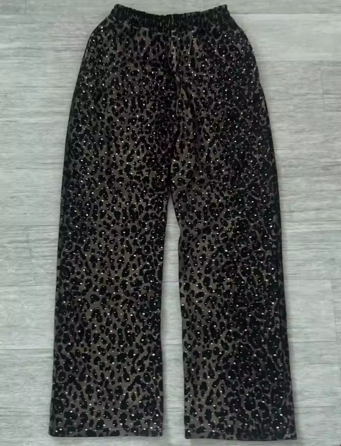 Other Fashion Y2K Leopard Print Rhinestone Tracksuit Sweatpants Size 28" / US 6 / IT 42 - 1 Thumbnail