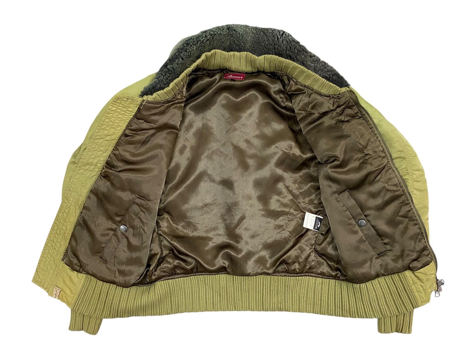 Avirex Avirex Bomber Jacket Olive Green with Faux Fur Collar Size US S / EU 44-46 / 1 - 5 Thumbnail