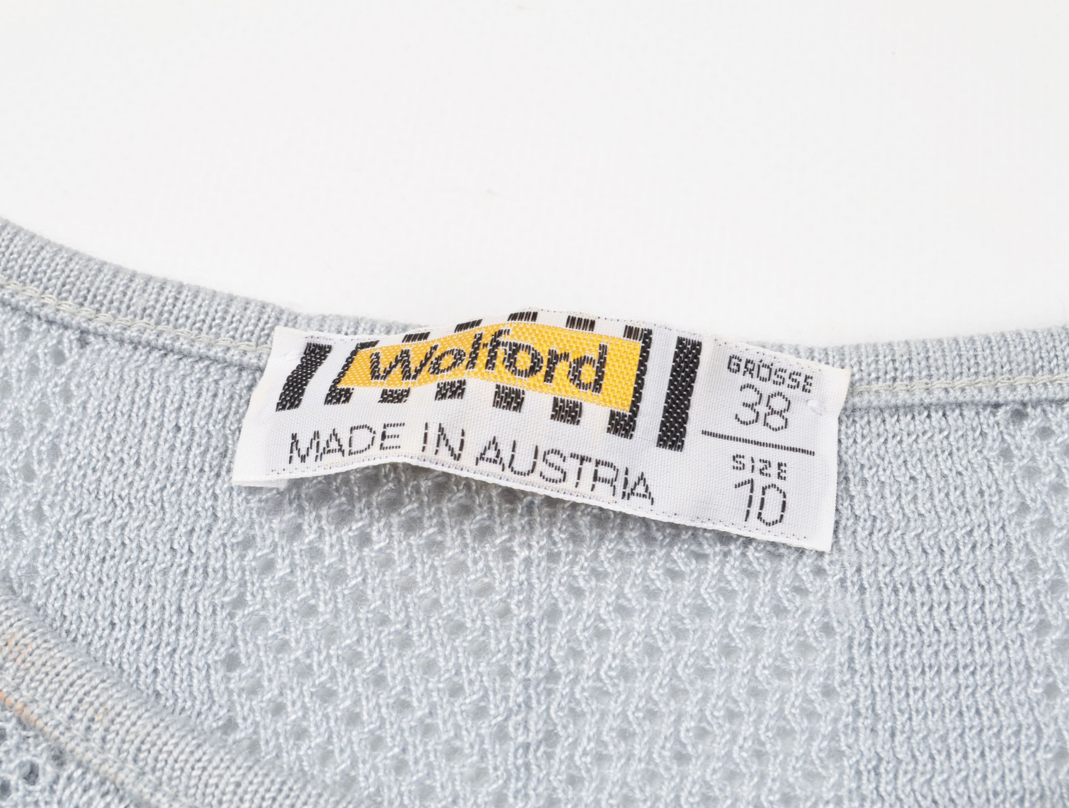 Wolford Vintage Wolford 80's Knitted Gray Retro Top Tee Size XS / US 0-2 / IT 36-38 - 8 Thumbnail