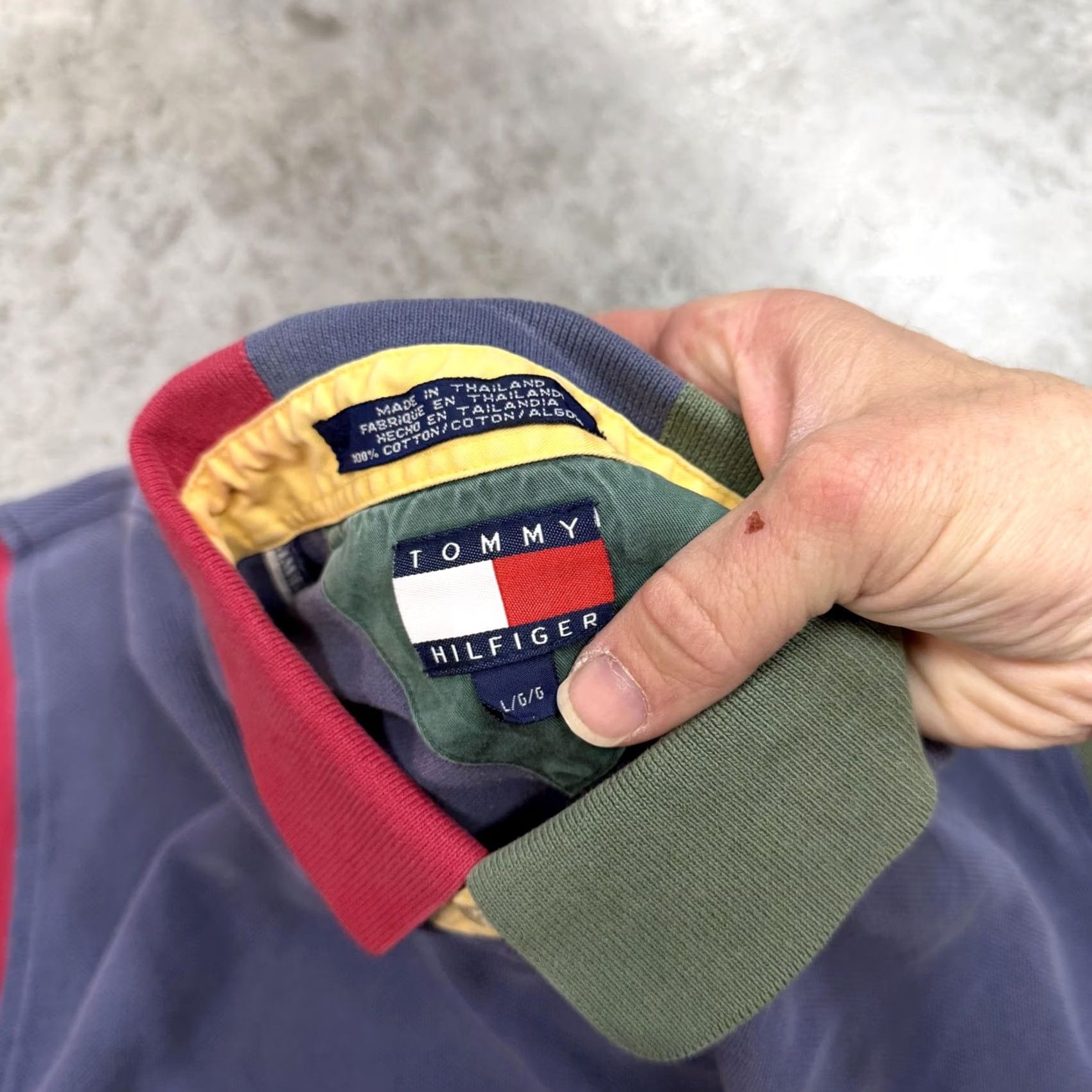 Tommy Hilfiger Tommy Hilfiger Polo Shirt Mens Large Multicolor Colorblock Crest Logo Casual Size US L / EU 52-54 / 3 - 4 Thumbnail