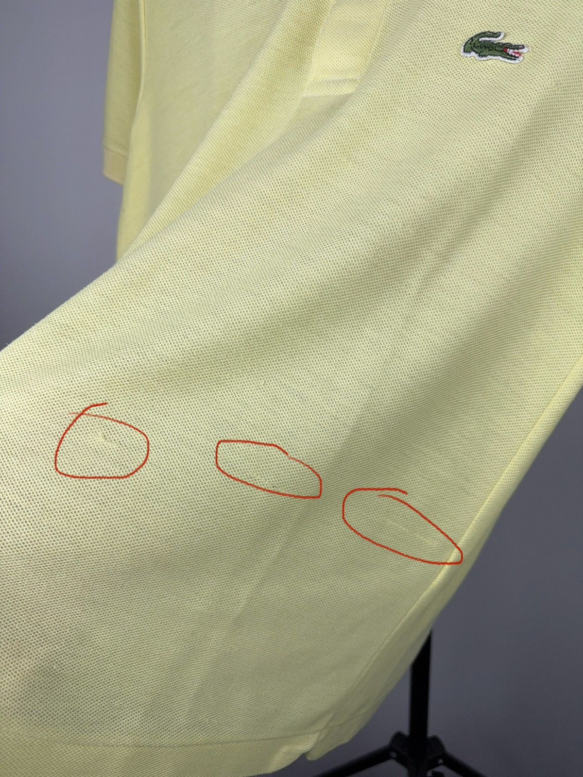 Lacoste Retro 80s Chemise Lacoste Polo Shirt Yellow Made in France Size US S / EU 44-46 / 1 - 3 Thumbnail