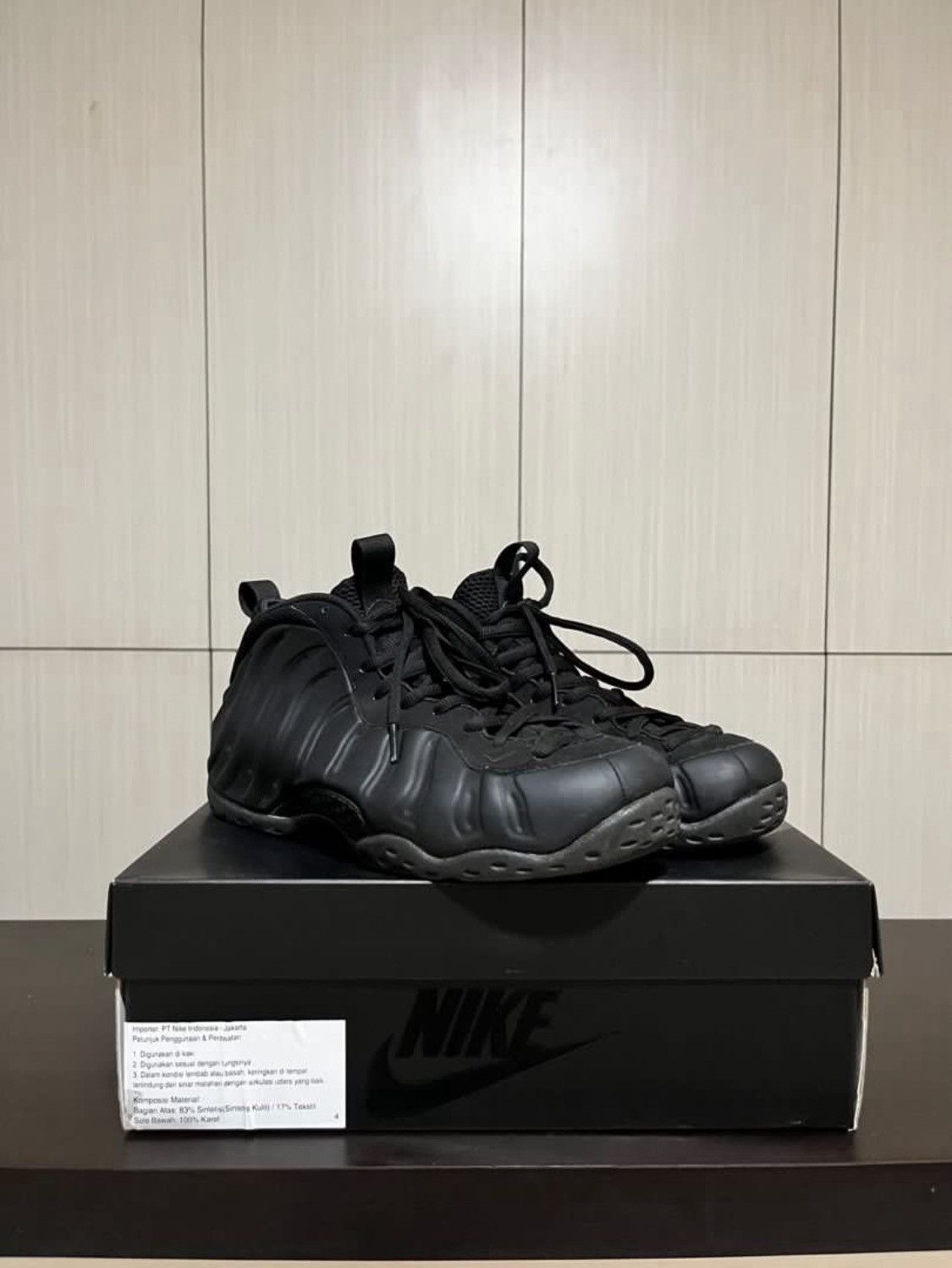Nike Nike Air Foamposite One Black/Black/Anthracite Size US 9.5 / EU 42-43 - 2 Thumbnail
