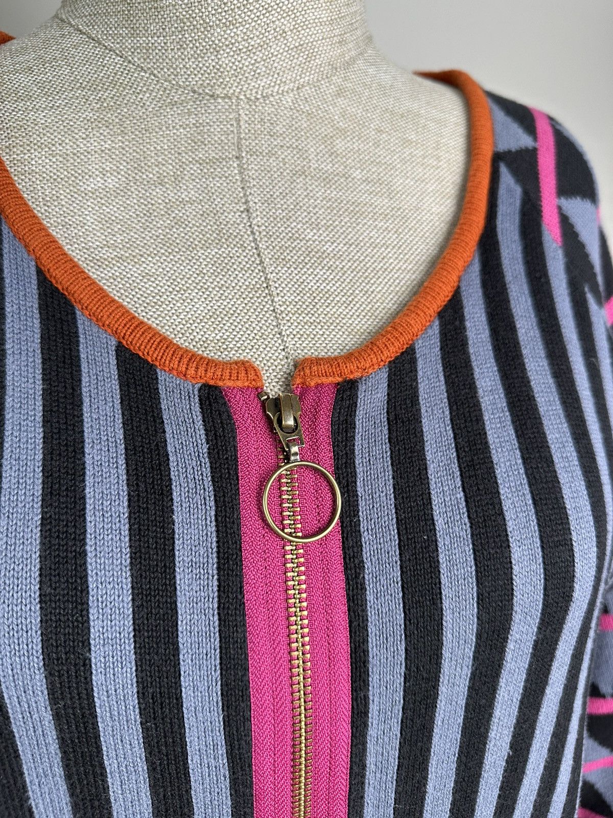 Gudrun Sjoden GUDRUN SJODEN Geometric Pattern Full Zip Cardigan Sweater Size M / US 6-8 / IT 42-44 - 9 Thumbnail