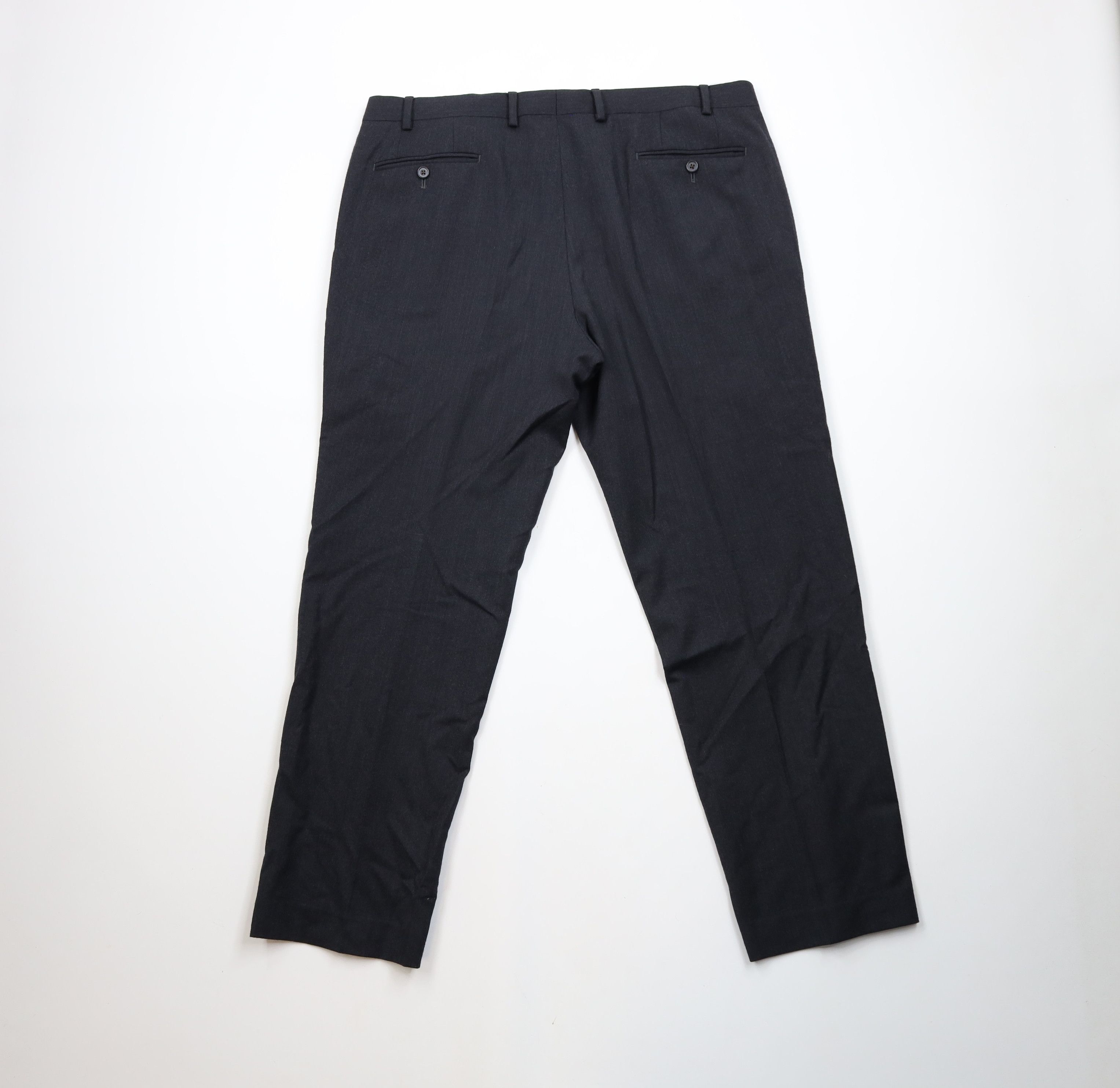 Ralph Lauren × Vintage Vintage Ralph Lauren Wool Wide Leg Chino Pants Charcoal Gray Size US 38 / EU 54 - 7 Thumbnail