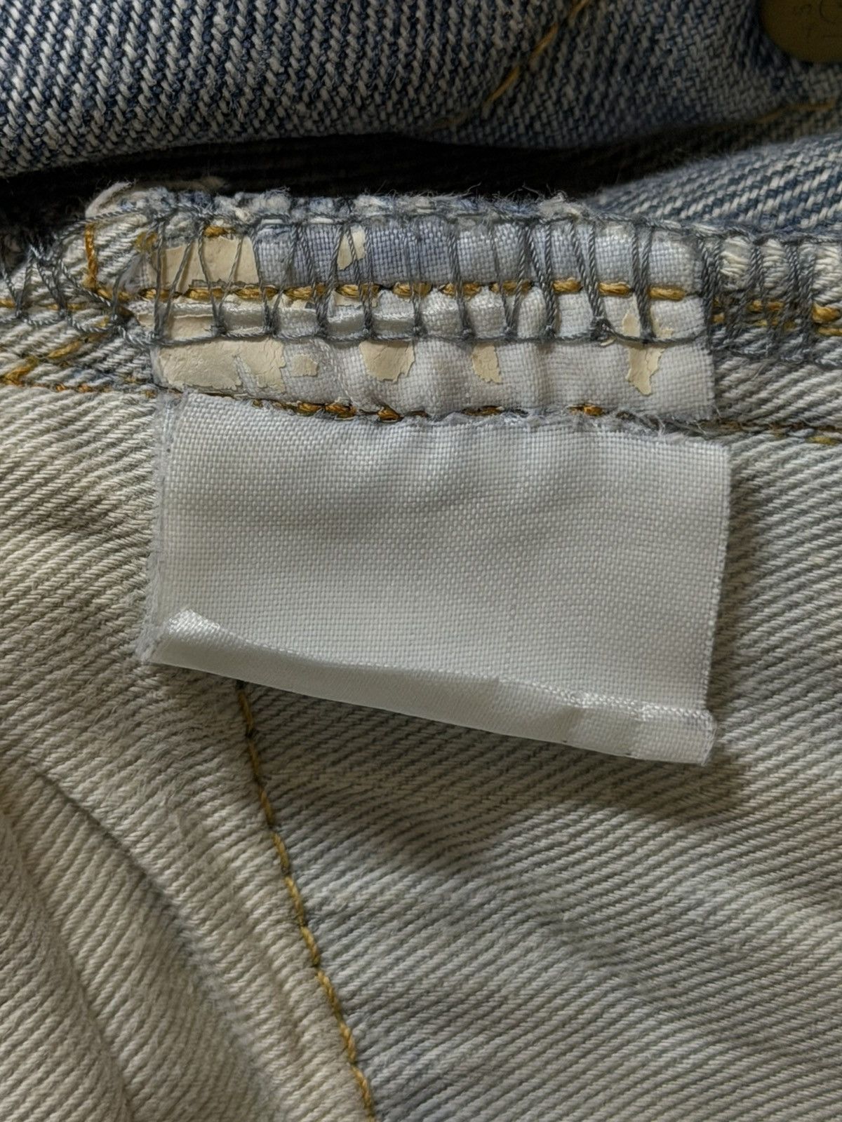 Kapital Vintage 90s Japanese Honeycomb Bleached Distressed Wide Leg Size US 34 / EU 50 - 6 Thumbnail
