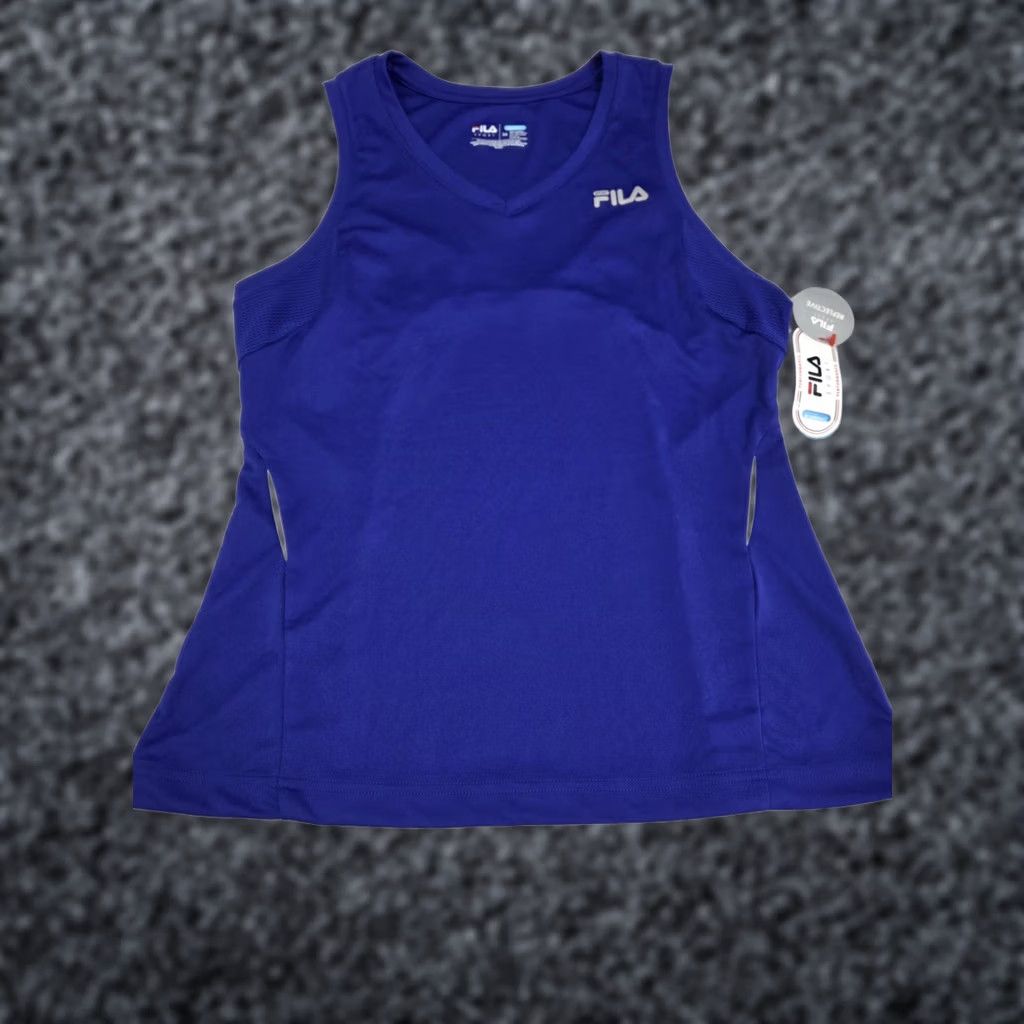 Fila Fila Womens Performance Sport Running V Neck Blue Tank Top M NWT Size M / US 6-8 / IT 42-44 - 1 Thumbnail