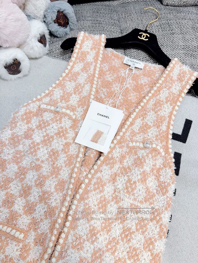 Chanel Chanel 23S orange and white tassel checkerboard trough twe Size XXS / US 00 / IT 34 - 4 Thumbnail
