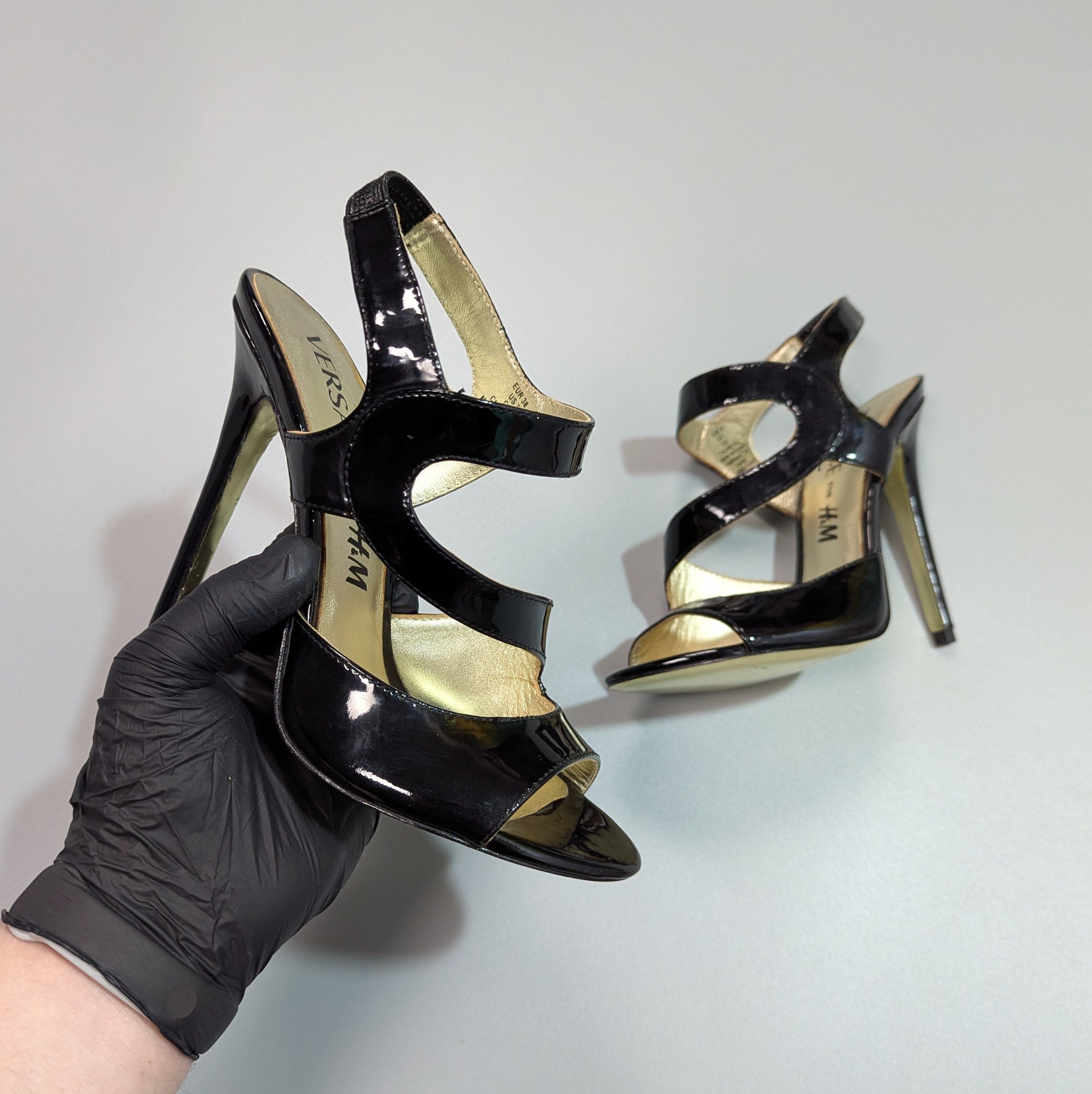 H&M × Versace Authentic Women's Stilettos High Heels Sandals Shoes Size US 7 / IT 37 - 5 Thumbnail