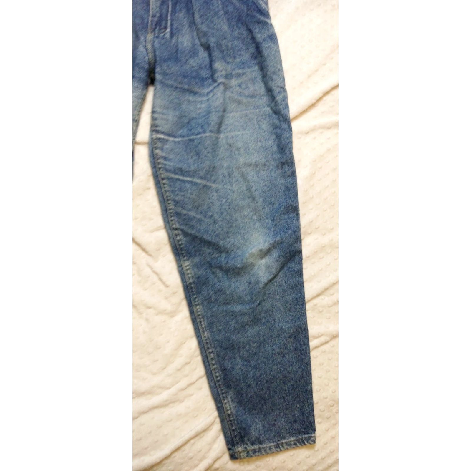 Lee Vintage Lee Stone Washed Jeans 18 Medium Womens Double Button MADE IN USA 28x31 Blue Denim Grunge 1980s Mens Womens Girls Size 40" / US 18 - 2 Thumbnail