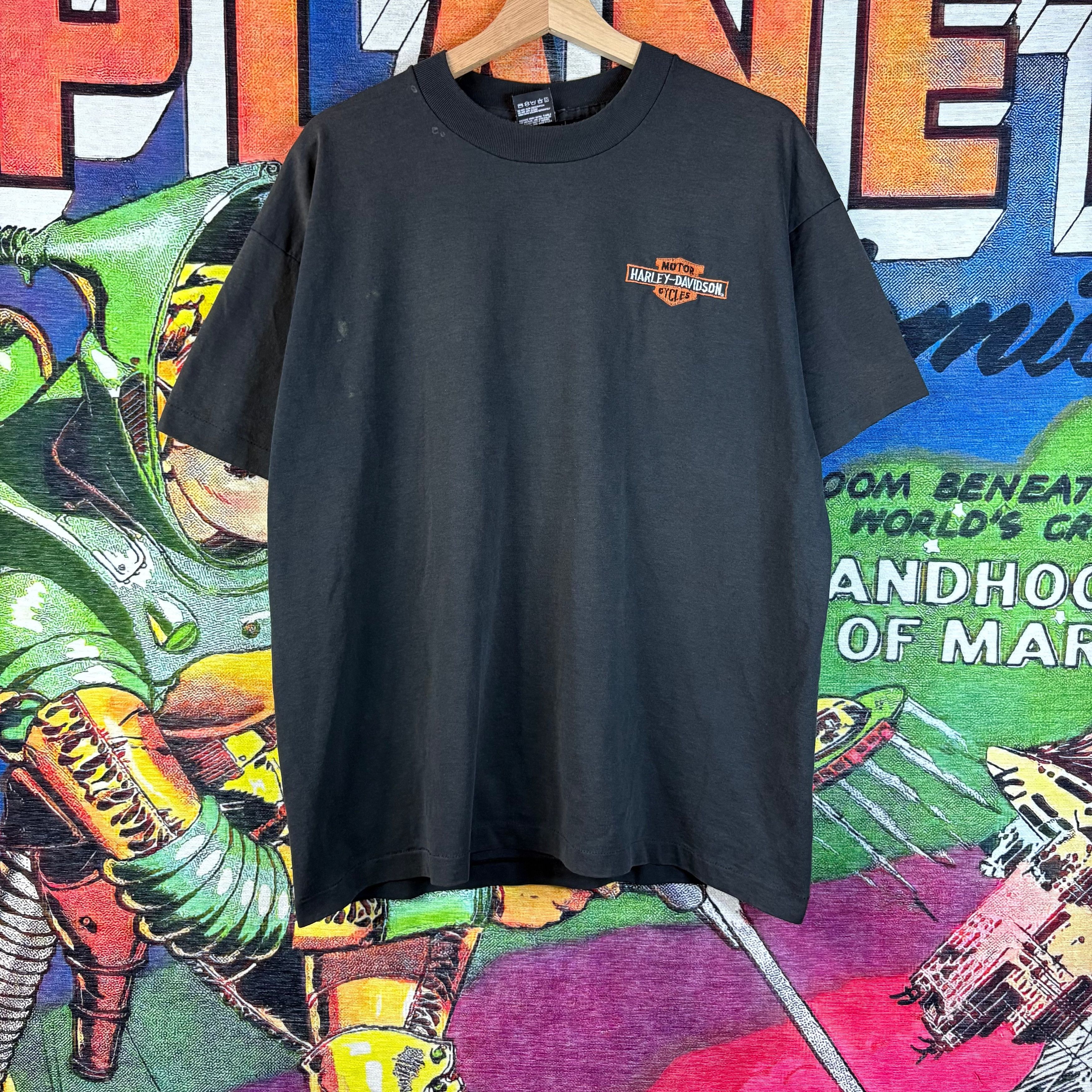 Harley Davidson Vintage 90s Harley Davidson "Time Out Pub Calumet City" Tee Size US XL / EU 56 / 4 - 1 Thumbnail