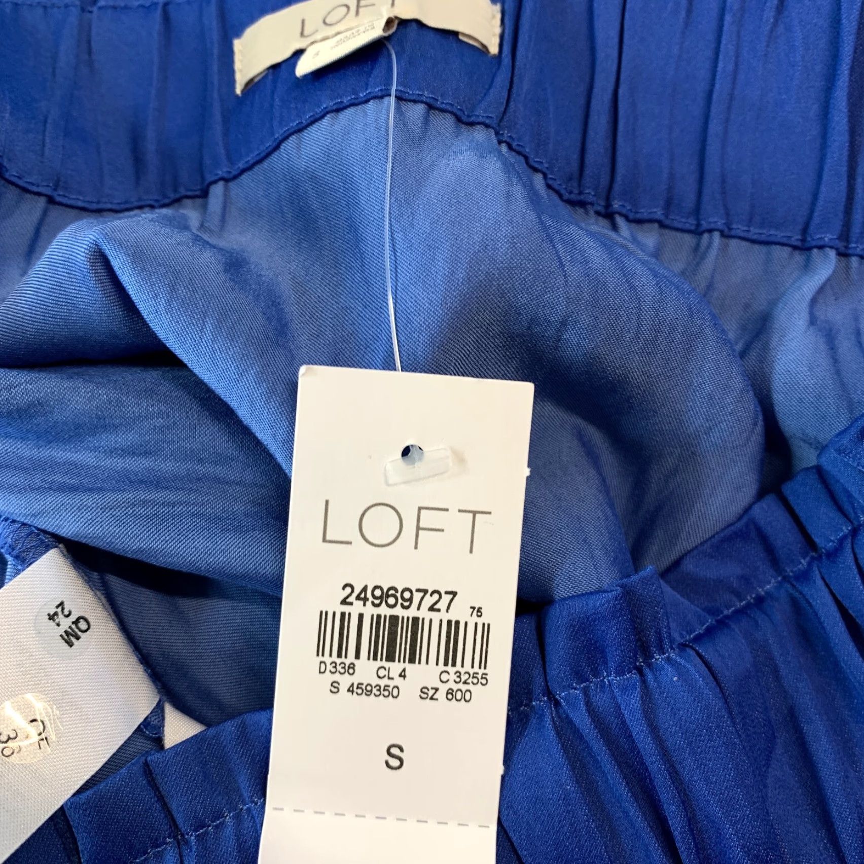 Loft VINTAGE LOFT Blue A-Line Pull On Skirt Womens Small NWT 29x28 Size 28" / US 6 / IT 42 - 5 Thumbnail