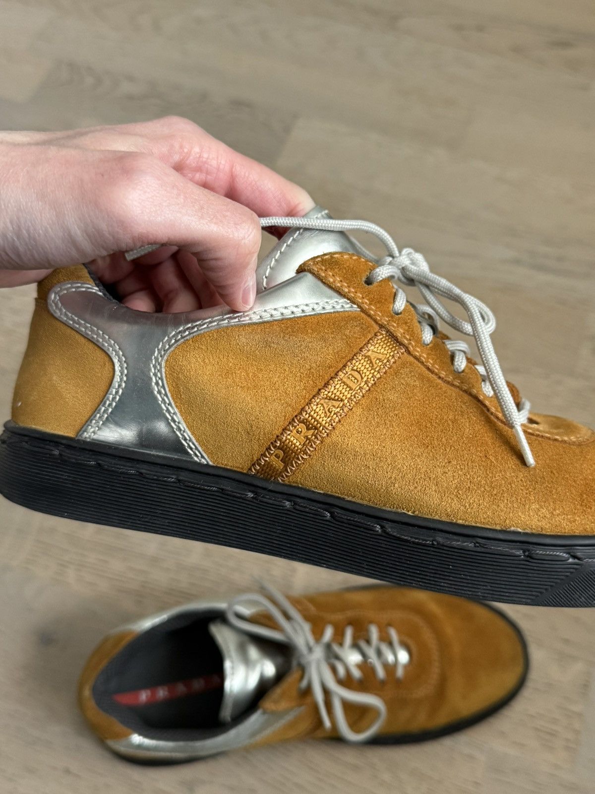 Prada Vintage Prada Suede sneakers Size US 7 / IT 37 - 7 Thumbnail