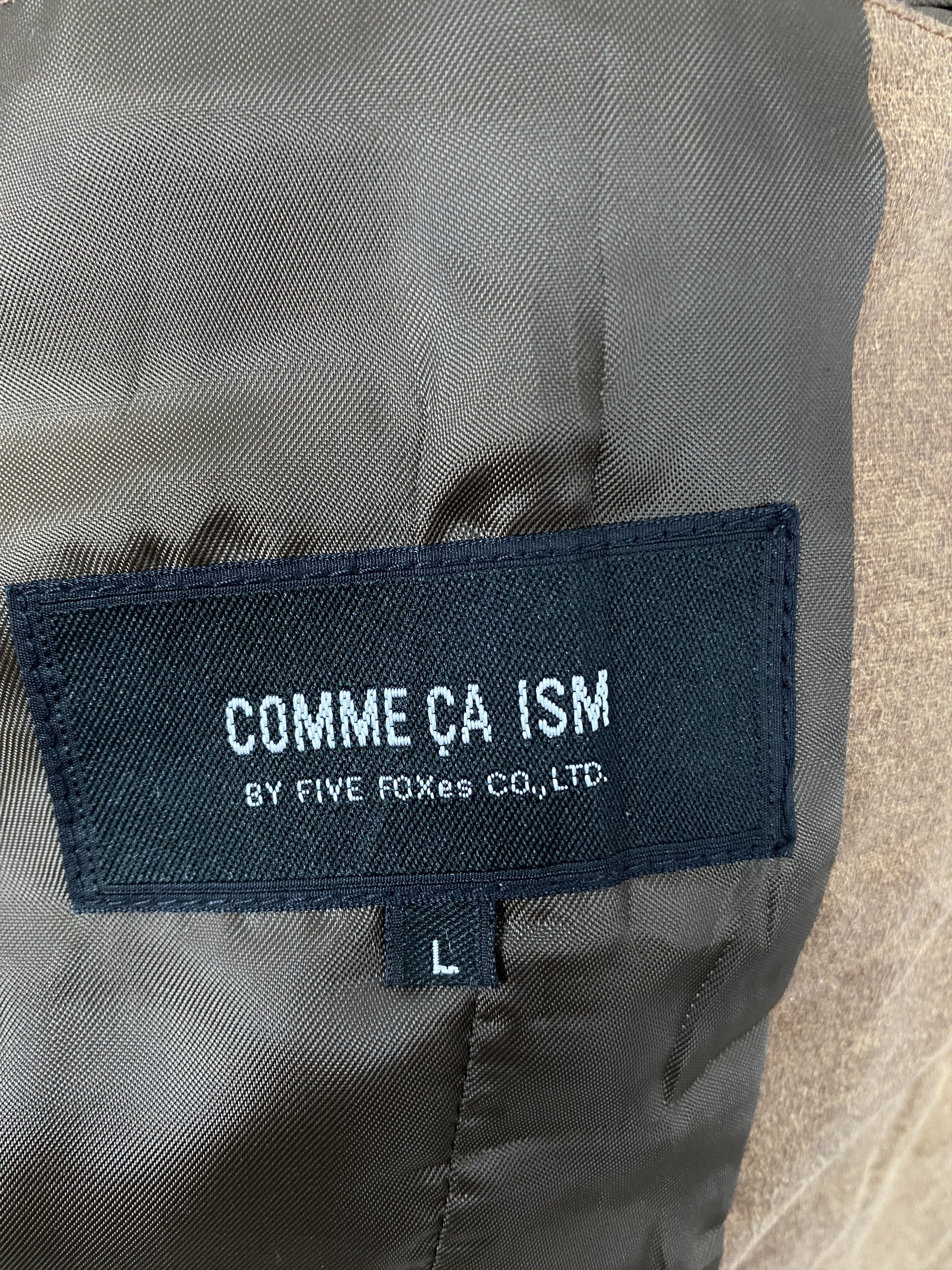 Comme Ca Ism Vintage Brown Waxed Cotton Workwear Blazer Jacket Size US L / EU 52-54 / 3 - 8 Thumbnail