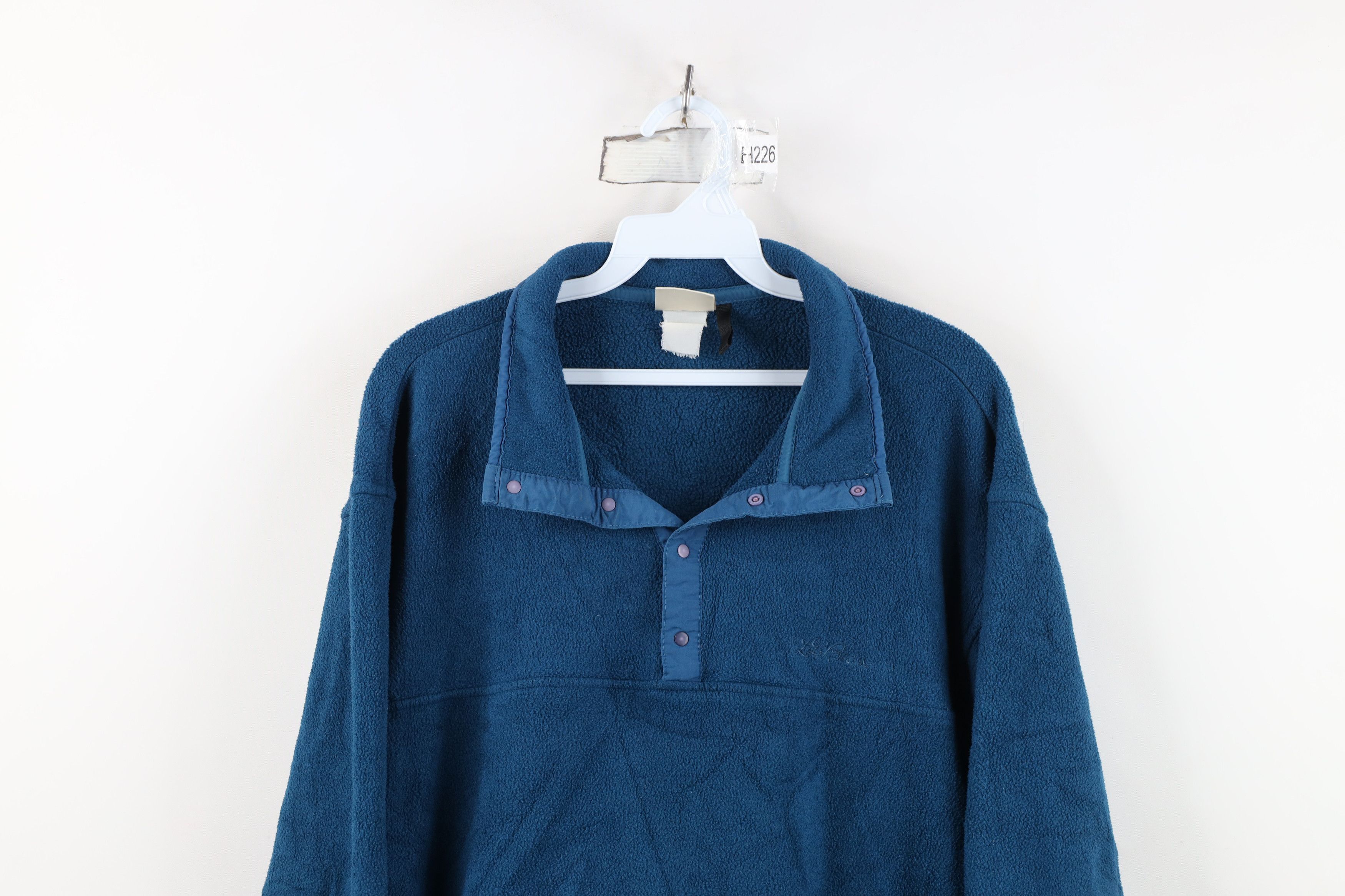 L.L. Bean Vintage 90s LL Bean Script Snap Button Fleece Sweater USA Size L / US 10 / IT 46 - 2 Thumbnail