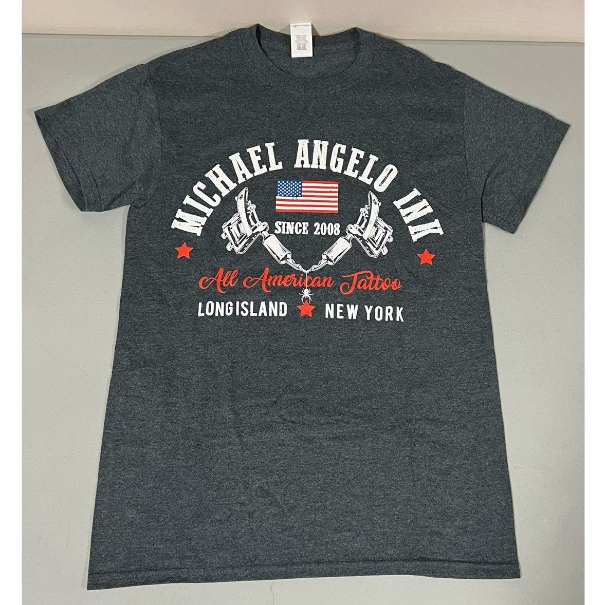 Gildan ‘Michael Angelo Ink: All American Tattoo’ Tee Shirt Size S ⛓️ Size US S / EU 44-46 / 1 - 2 Thumbnail