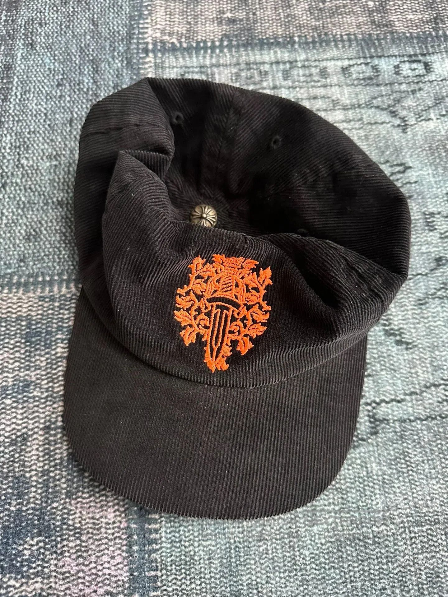 Chrome Hearts Chrome Hearts Orange Sword Vine Corduroy Cap. Size ONE SIZE - 1 Thumbnail