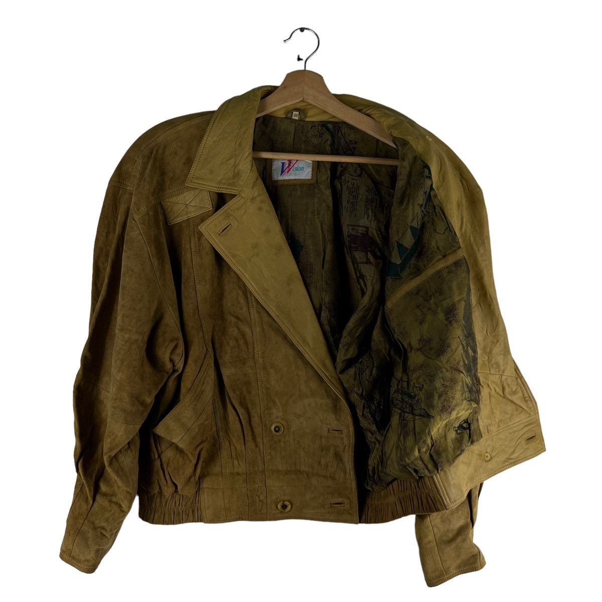Genuine Leather 🔥90’s Bomber Leather Jacket Flight Vision Issey Miyake Size US M / EU 48-50 / 2 - 10 Thumbnail