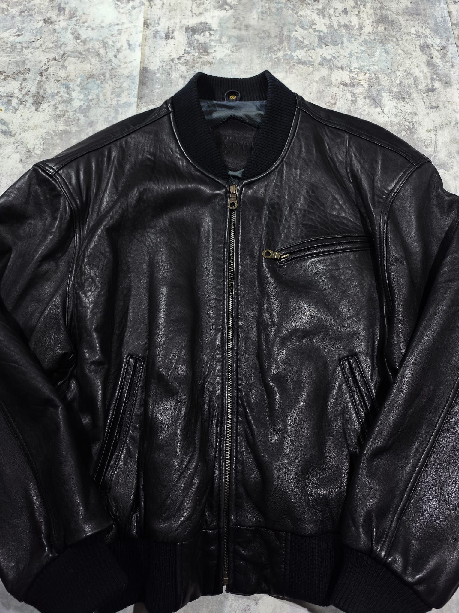 Genuine Leather 80s vtg leather bomber balenciaga demna gvsalia Size US XL / EU 56 / 4 - 8 Thumbnail