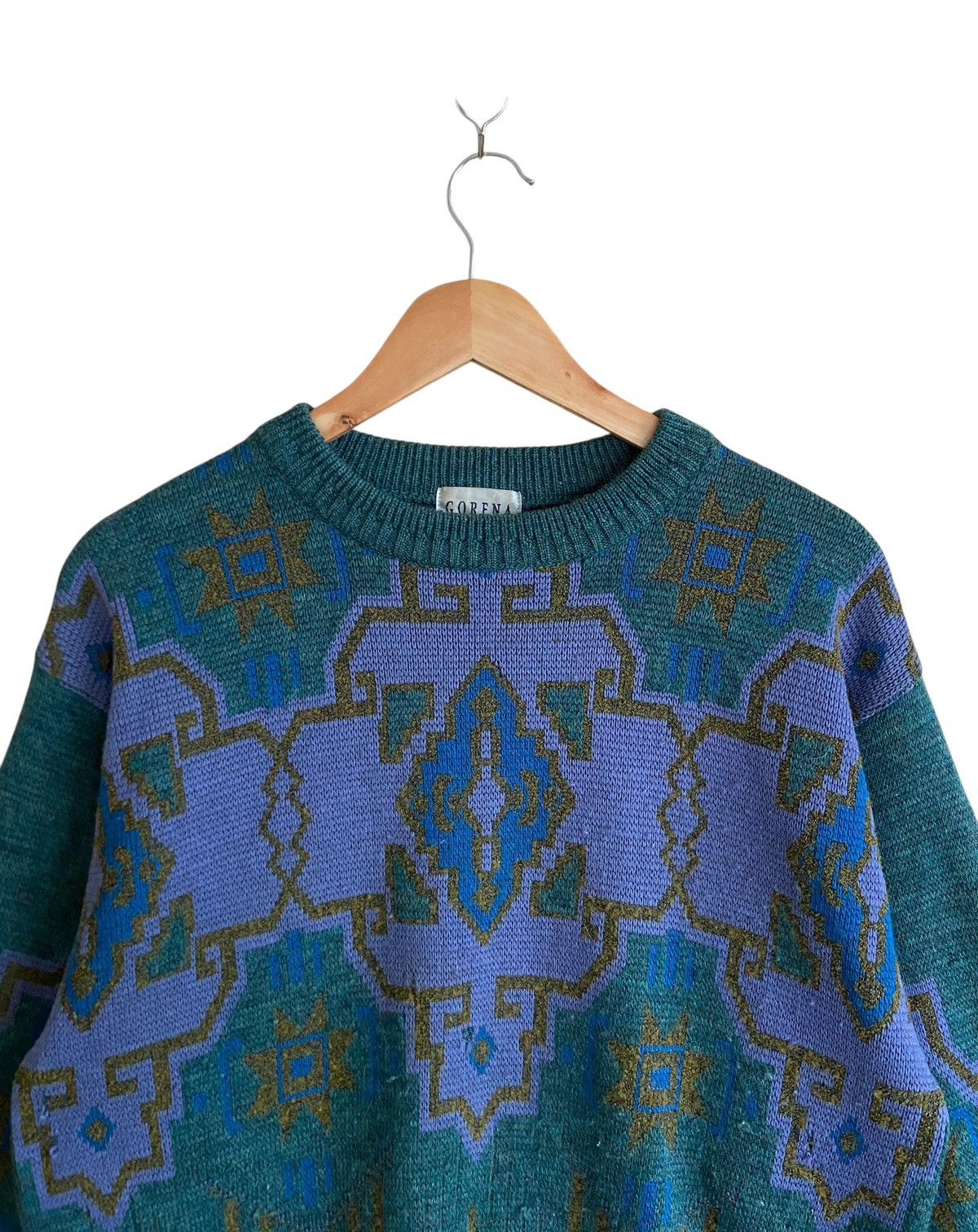 Vintage Vintage Brand Gorena Navajo Wool Knitwear 1990s Size US L / EU 52-54 / 3 - 3 Thumbnail