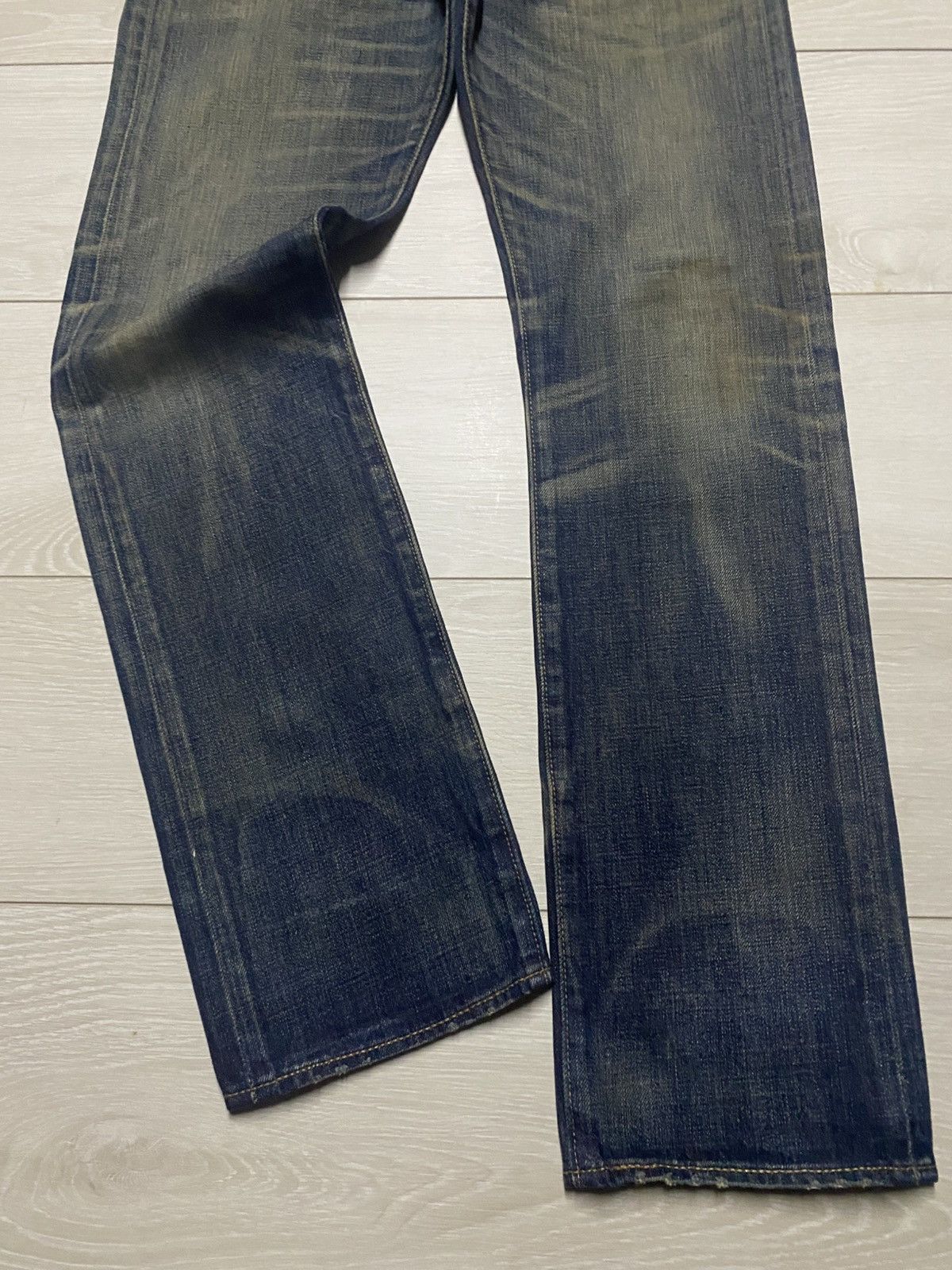 Levi's Vintage Levis 501 Y2K Mud Wash Distressed Slim Fit jeans Size US 32 / EU 48 - 5 Thumbnail