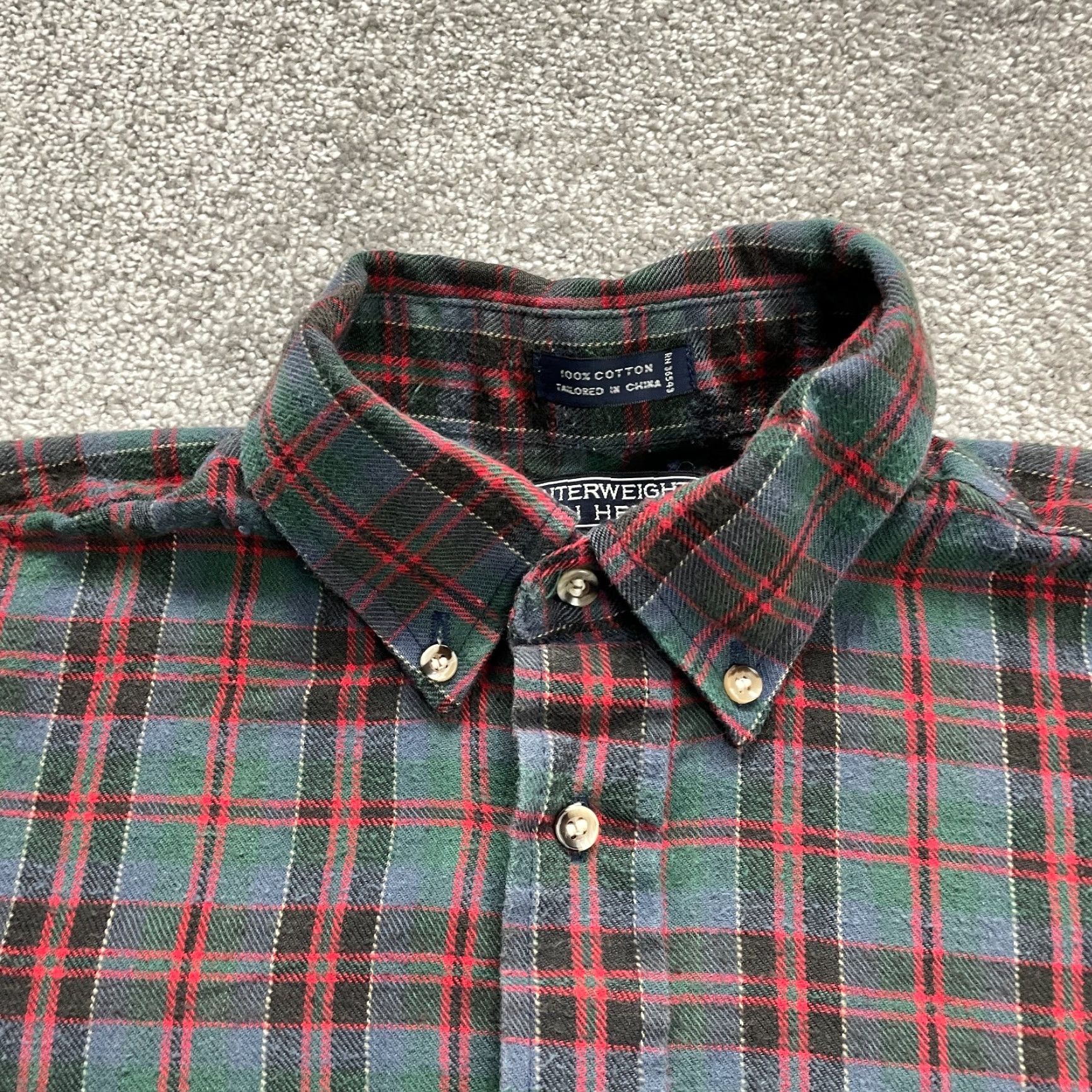 Van Heusen Van Heusen Shirt Men Medium Multicolor Plaid Flannel Long Sleeve Button-Down Casual Cotton Mens Size US M / EU 48-50 / 2 - 2 Thumbnail