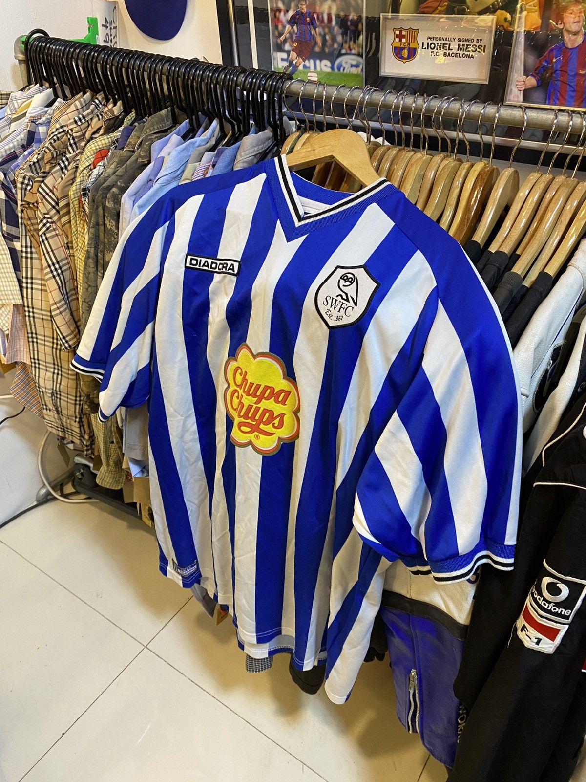 Diadora Vintage Sheffield Wednesday Home Kit Size US XL / EU 56 / 4 - 1 Thumbnail