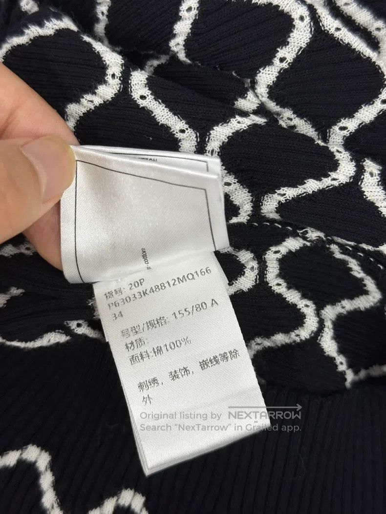 Chanel Chanel Black and white diamond plaid knitted short sleeves Size XXS / US 00 / IT 34 - 6 Thumbnail