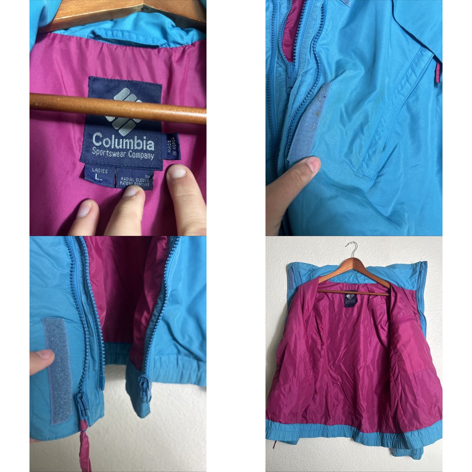 Altea VINTAGE Columbia Women’s Jacket Teal Blue Full Zip Nylon L Size Women Size L / US 10 / IT 46 - 9 Thumbnail