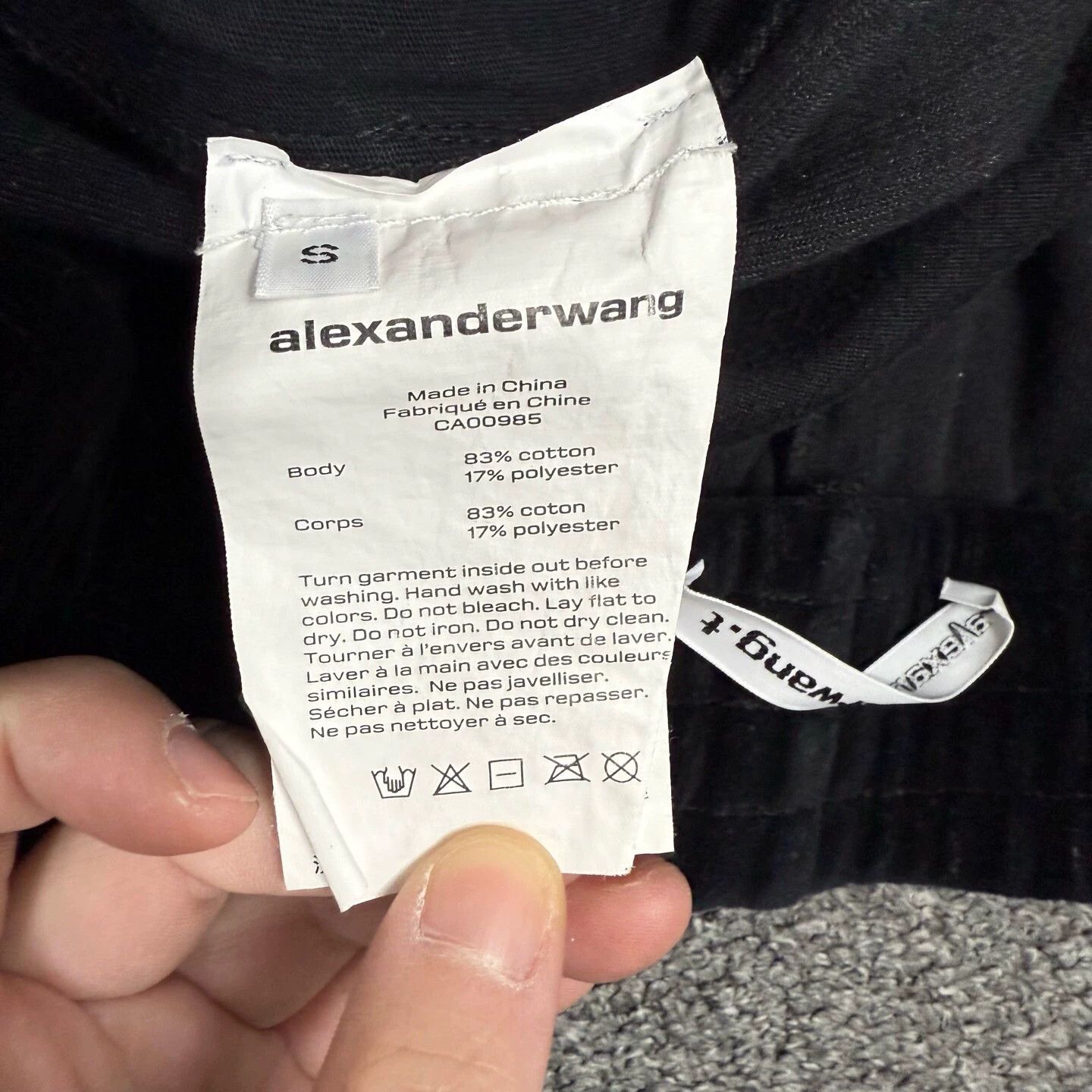 Alexander Wang Alexander Wang 22 Black Cotton Velvet Crystal Track Short S Size 25" / US 0 / IT 36 - 4 Thumbnail