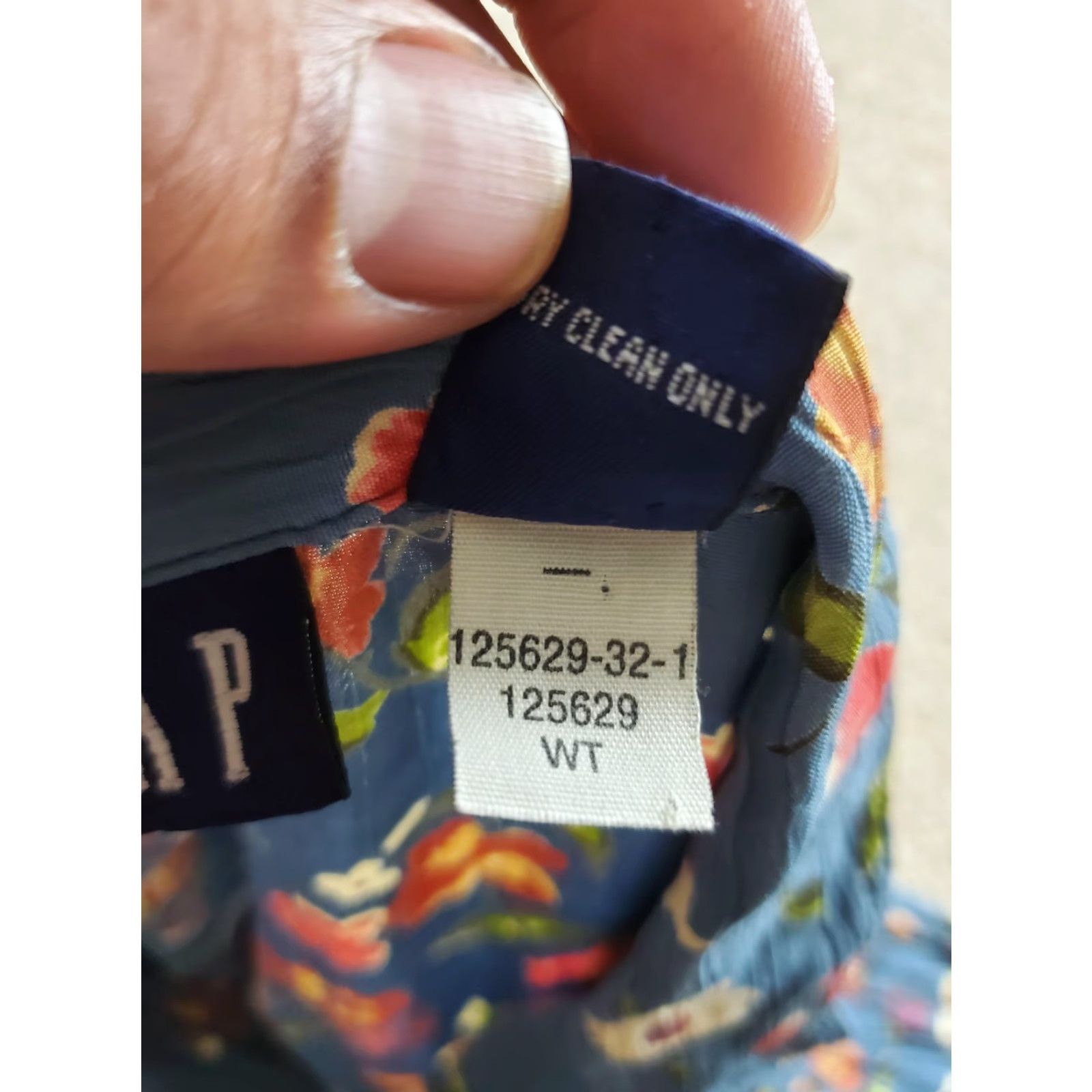 Gap VINTAGE GAP Shirt Womens Large Blue Floral Button Up Long Sleeve Rayon Top Size L / US 10 / IT 46 - 6 Thumbnail