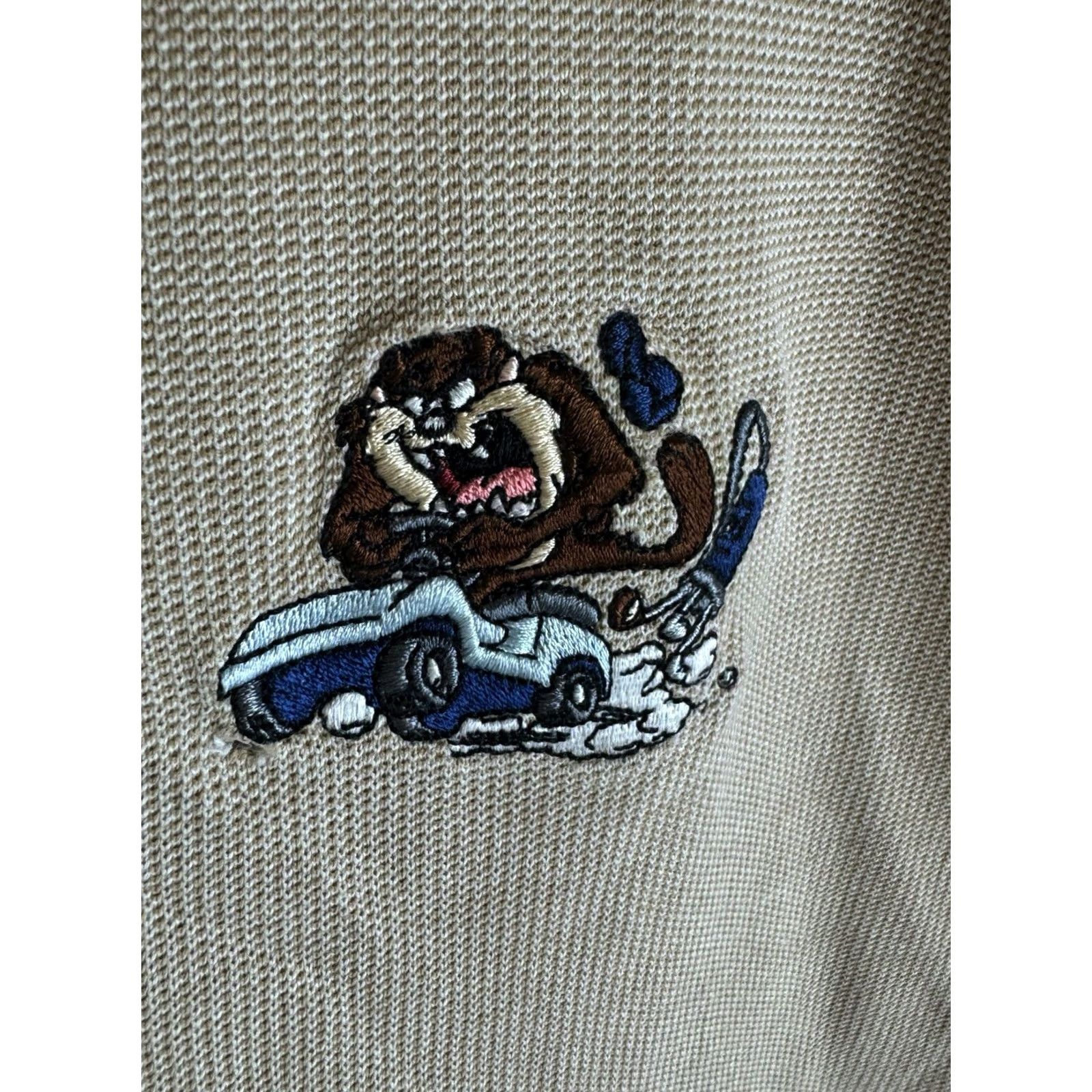 Vintage Warner Bros Taz Devil POLO SHIRT Large L Mens Size US L / EU 52-54 / 3 - 4 Thumbnail