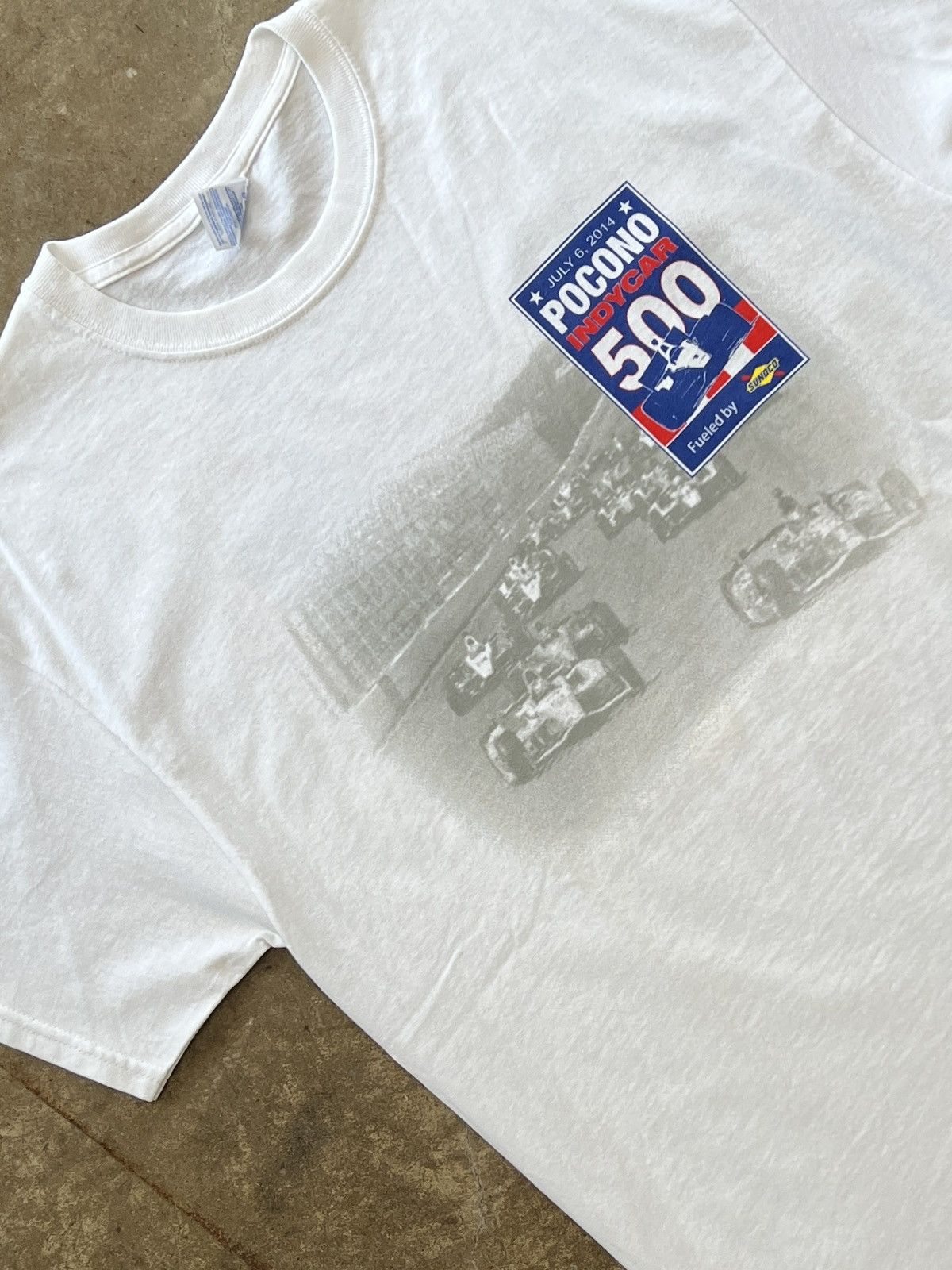 NASCAR Vintage Pocono IndyCar 500 Sunoco Racing Tee Large Size US L / EU 52-54 / 3 - 4 Thumbnail