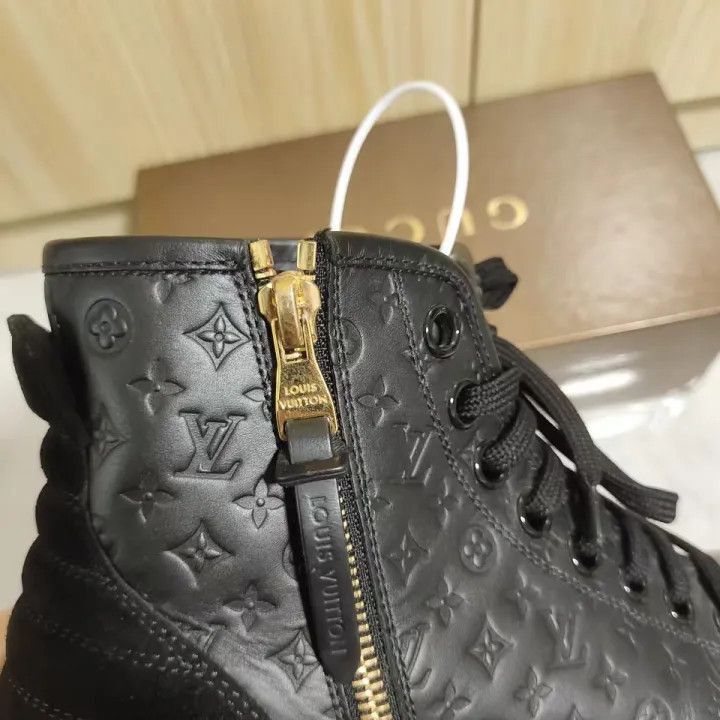 Louis Vuitton Louis Vuitton Rivoli Leather High-Top Sneakers -2508 Size US 5 / EU 37 - 6 Thumbnail