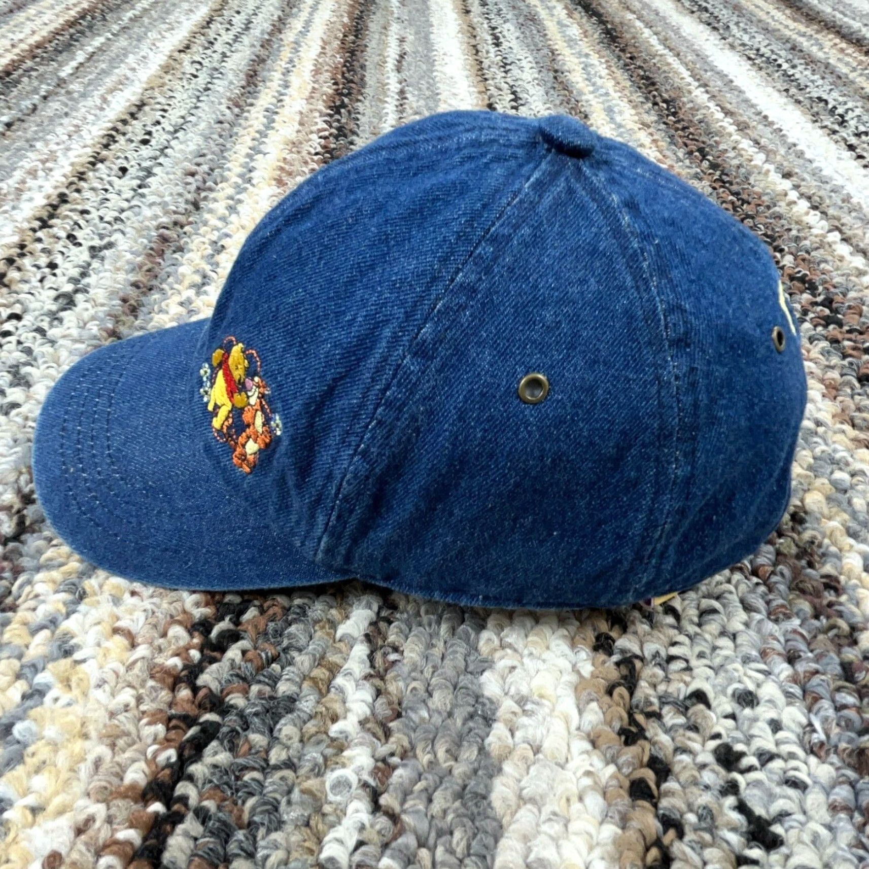 Disney VINTAGE Disney Hat Cap Denim Blue Jean Winnie The Pooh Y2K 00s Ladies Womens Size 42" / US 20 - 5 Thumbnail