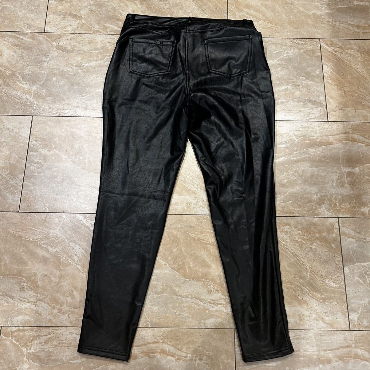 I.N.C INC black leather pants (US 16) Size 38" / US 16 / IT 52 - 2 Thumbnail
