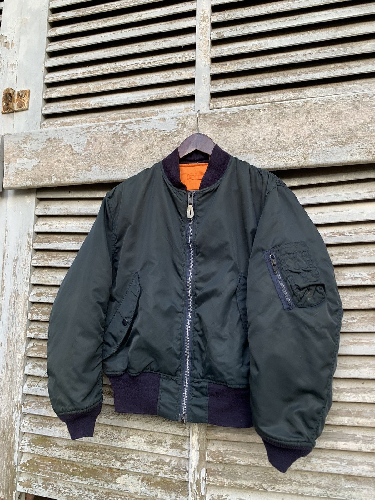 Vintage 👹VINTAGE USAF MA-1 MAN MAN INTERMEDIATE BOMBER JACKET Size US M / EU 48-50 / 2 - 3 Thumbnail