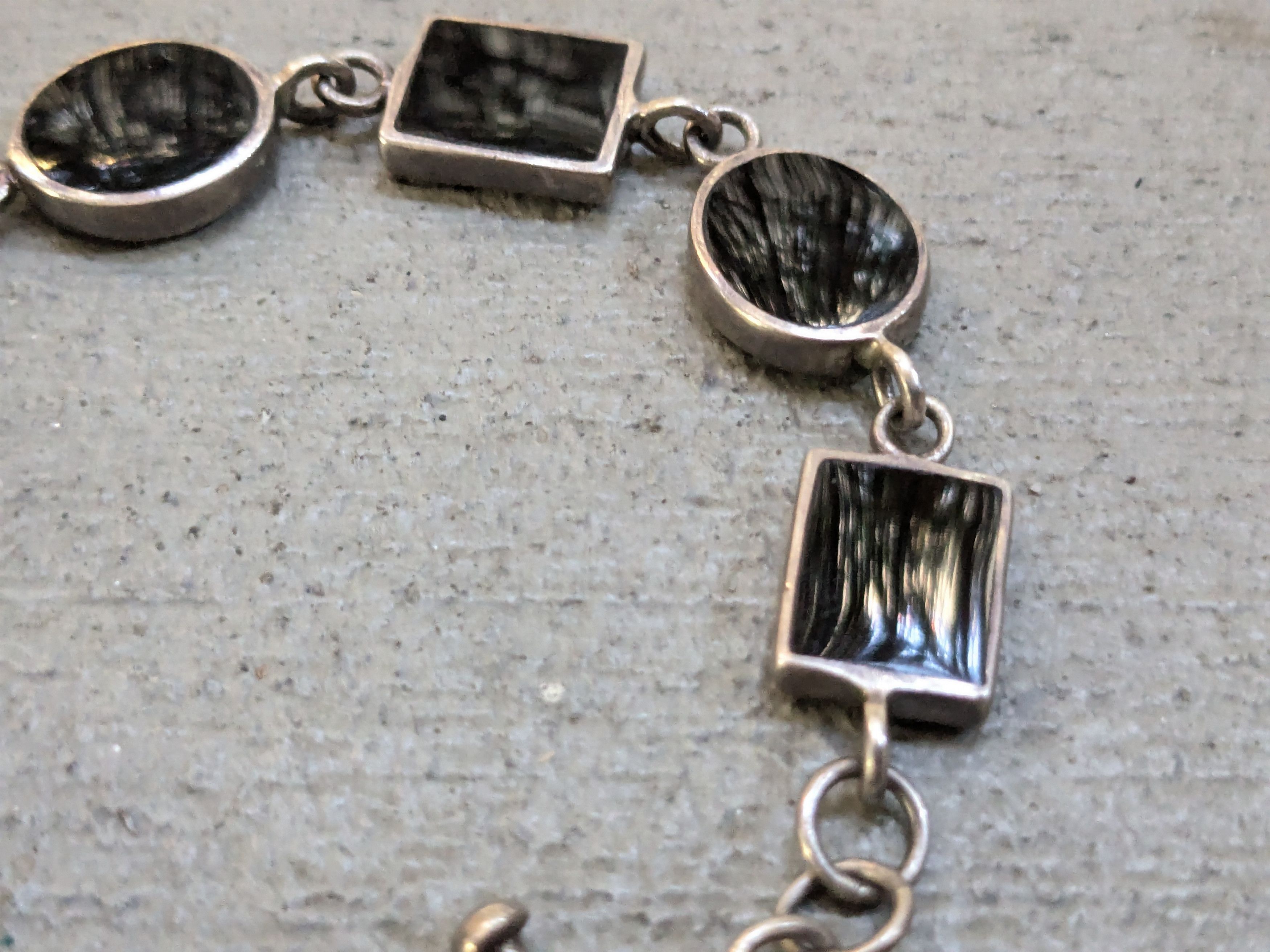 Jewelry Sterling Silver Bracelet Oval Link Chain 7.5" Modern Size ONE SIZE - 3 Thumbnail