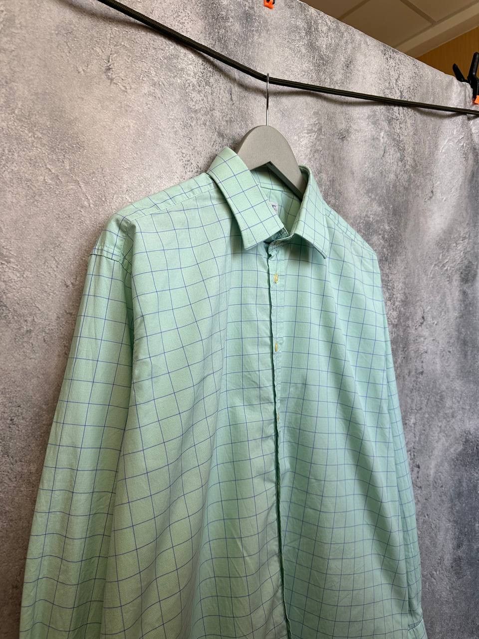 Other James Meade Plaid Dress Shirt Button Up Long Sleeve Mentol Size US XL / EU 56 / 4 - 4 Thumbnail