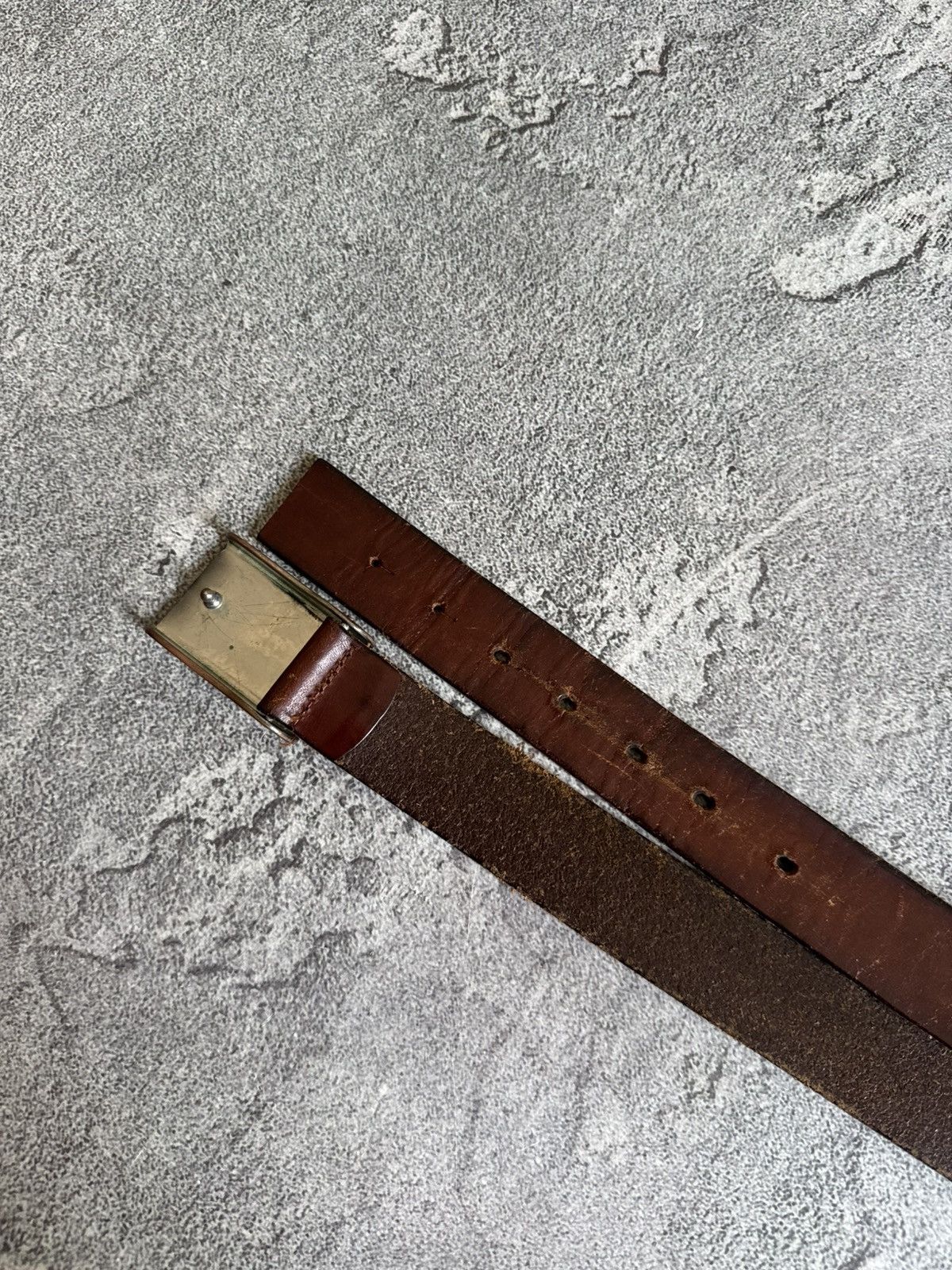 Hugo Boss Hugo boss brown leather belt retro vintage metal logo casual Size ONE SIZE - 7 Thumbnail