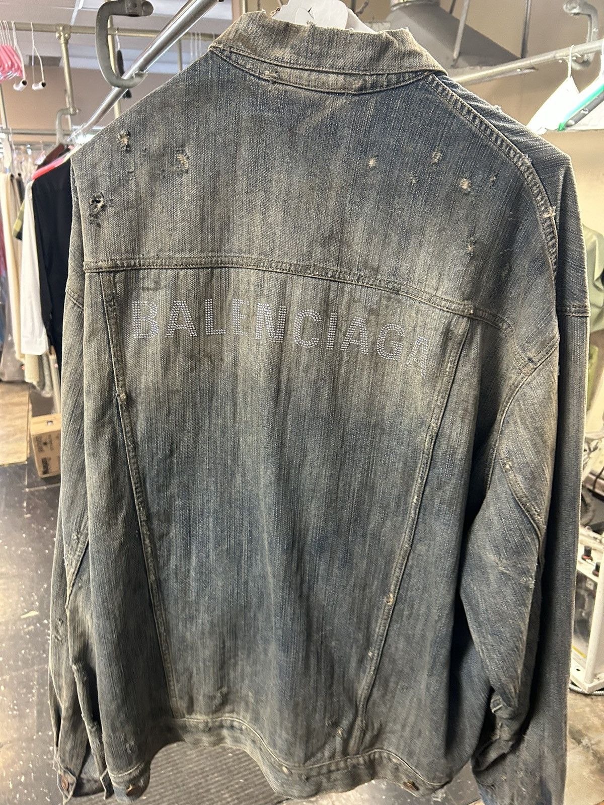 Balenciaga Balenciaga Distressed Denim Jacket Size US L / EU 52-54 / 3 - 2 Thumbnail