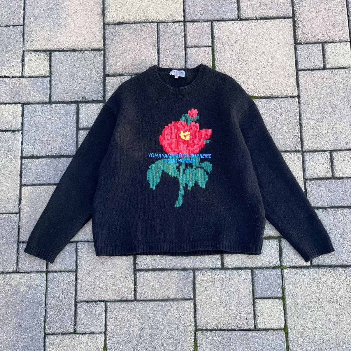 Supreme FW20 Supreme Yohji Yamamoto Flower Sweater | Grailed