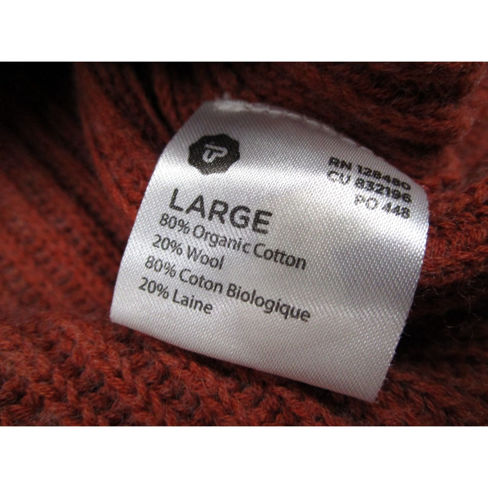 Vintage Pact Organic Wool Blend Knit Pullover Sweater Mens Large Orange Long Sleeve Cable-Knit 90s Classic Size US L / EU 52-54 / 3 - 3 Thumbnail