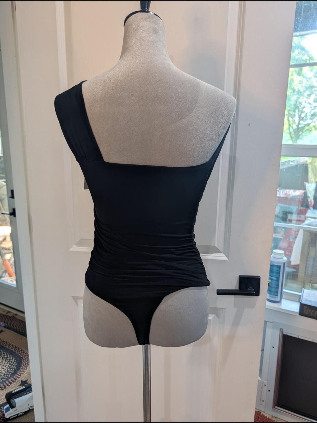 Other ReoRia Black One-Shoulder Twist-Ring Bodysuit Size M / US 6-8 / IT 42-44 - 7 Thumbnail