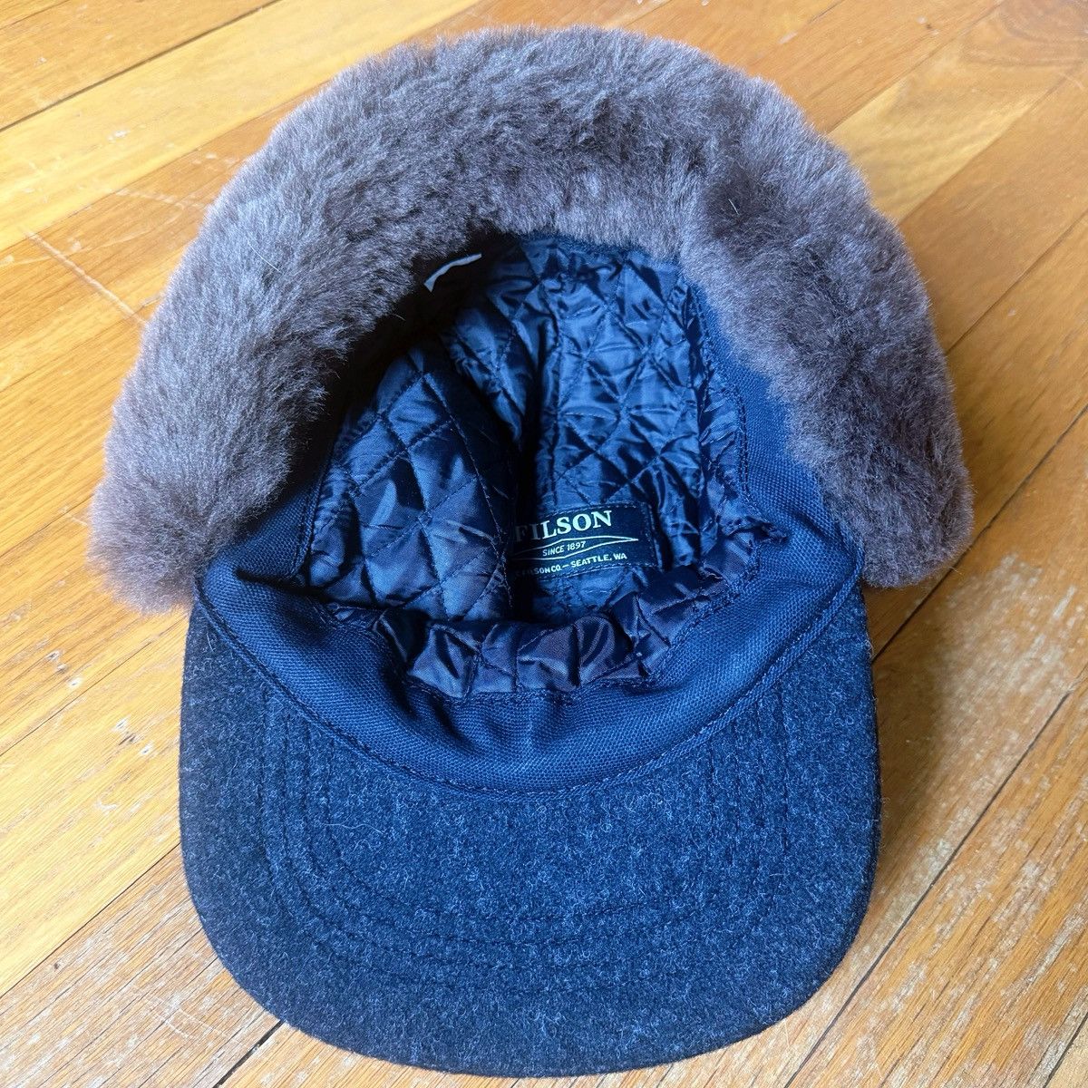 Filson Filson Double Mackinaw Wool Shearling Trapper Hat Cap. Size ONE SIZE - 6 Thumbnail