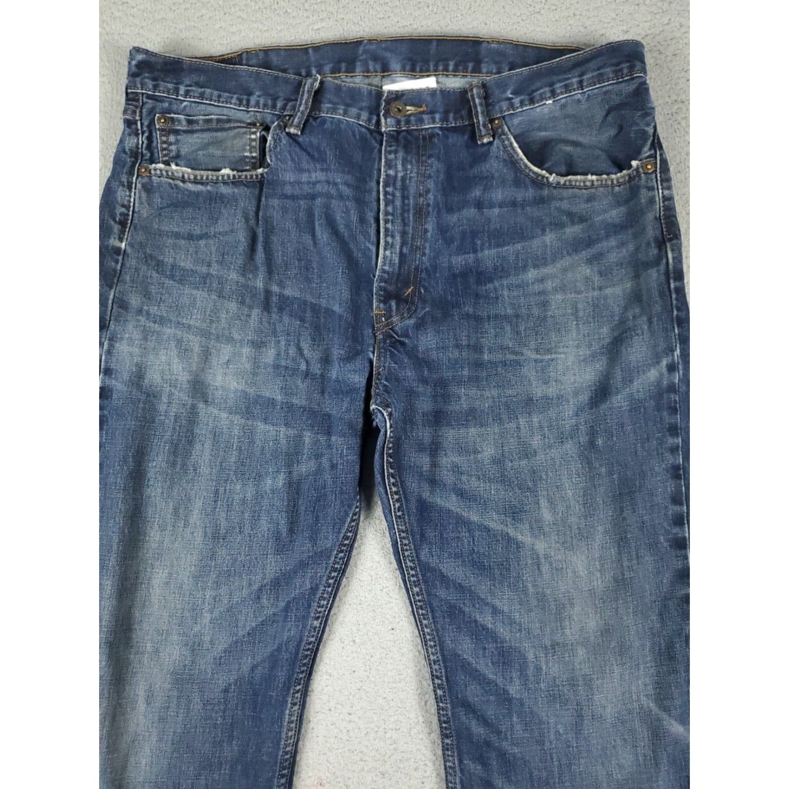 Levi's Levis 505 Mens 38x32 Extra Large XL Blue Casual Straight Leg Denim Jeans Pants Size US 38 / EU 54 - 2 Thumbnail