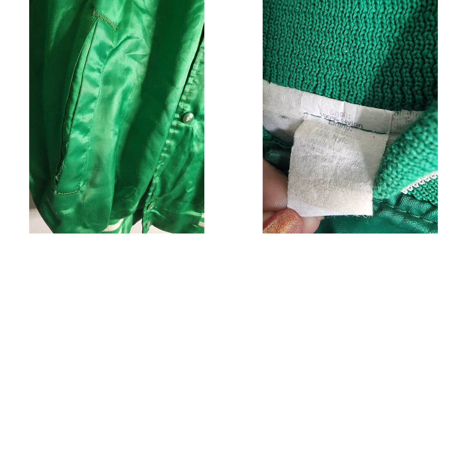 Vintage VTG Haines City High School Satin Snap Jacket L Auburn Nylon Green Men Varsity Jacket School Football 90s Mens Size US L / EU 52-54 / 3 - 8 Thumbnail