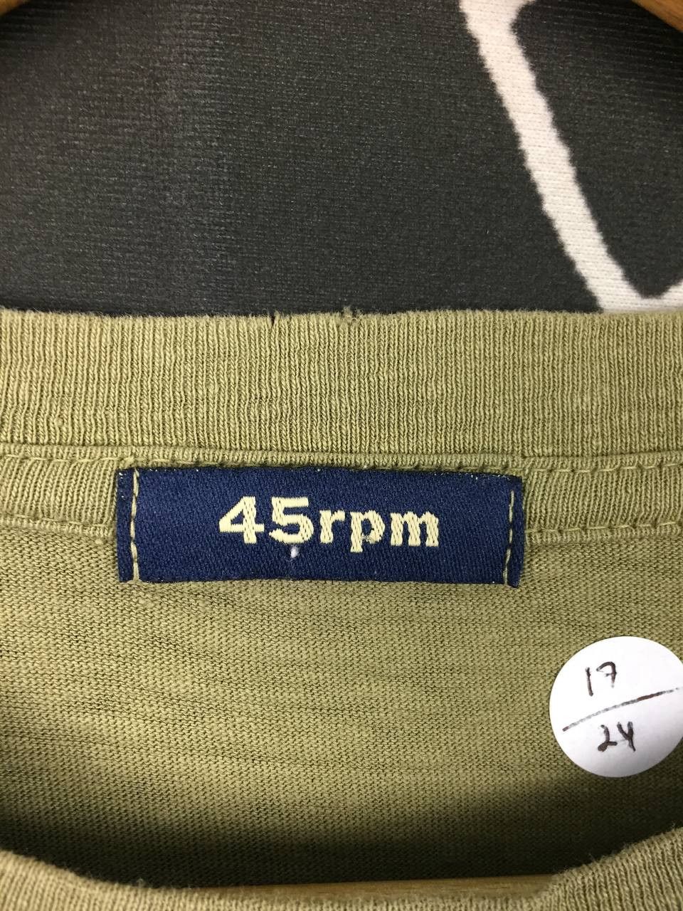 45rpm Vtg 45rpm Studio Japan Classic Logo Olive Green Tee Size US S / EU 44-46 / 1 - 10 Thumbnail