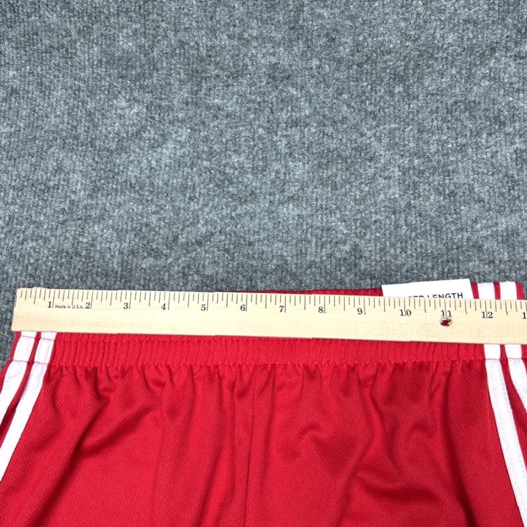 Vintage Rue21 Athletic Shorts Womens S Red Pull On Stretch Epic Stripe Longer Length New Size 28" / US 6 / IT 42 - 2 Thumbnail